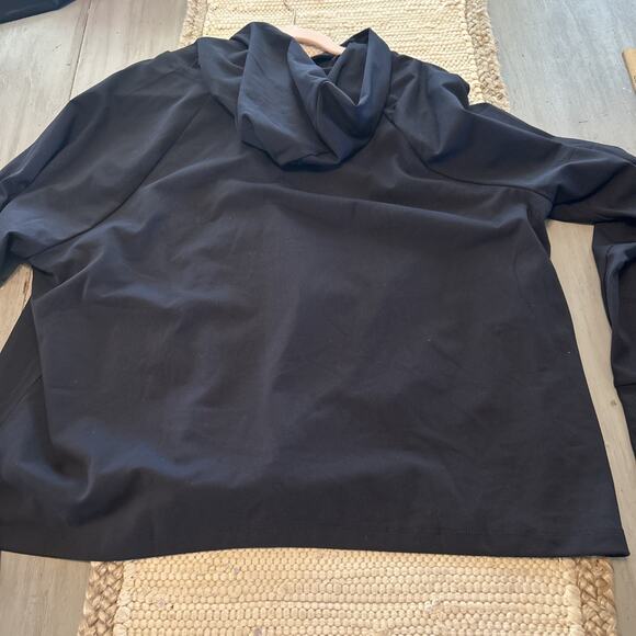Fabletics Black Oasis Cropped Hoodie Full Zip Sz 1X Athleisure - Picture 6 of 6